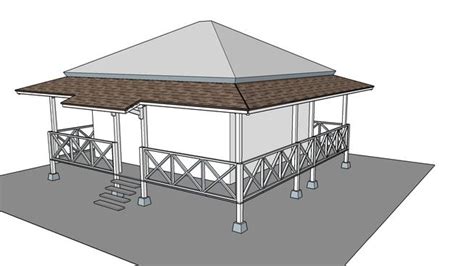 Rumah Panggung 5x5 5 M2 3d Warehouse 3d Warehouse Sketch Design Gazebo Outdoor Structures