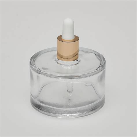 Bulkperfumebottles Oz Ml Puck Shaped Clear Bottle With Serum