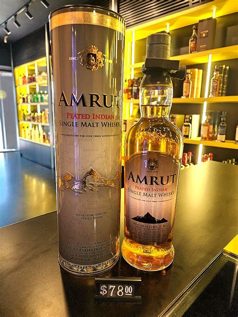 Amrut Peated Indian Whisky Abv 46 70cl Food And Drinks Alcoholic
