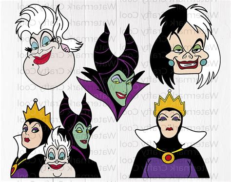 Friends Disney Villains Svg Maleficent Svg Evil Queen Svg Ursula Svg