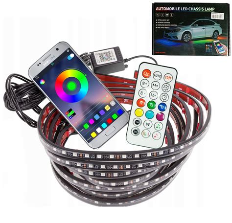 Bande Led Sous La Voiture N On Rvb Connectivit Bluetooth Avec L