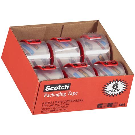 Scotch Heavy Duty Shipping Packaging Tape Inches X Inches