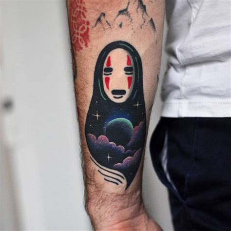 Spirited Away inspired double exposure tattoo on the