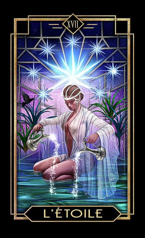 Tarot Decoratif Letoile Digital Art By Ciro Marchetti In 2020 Tarot Cards Art Star Tarot