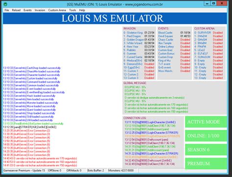 Problema En GameServer MuEmu Season 6 Louis Emulator UP 15 Soporte