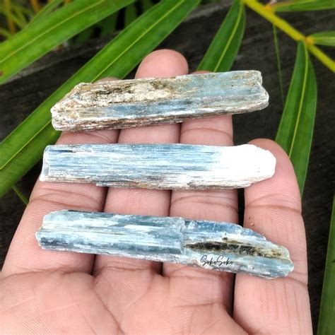 Blue Kyanite Raw Blade Crystals SokoSokoLtd