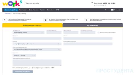 Work5 — обзор сервиса | Кабинет автора ру