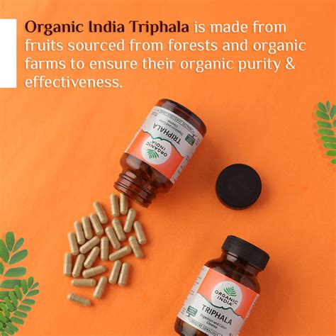 Triphala 180 Capsule Bottle Herbal Supplements Organic India