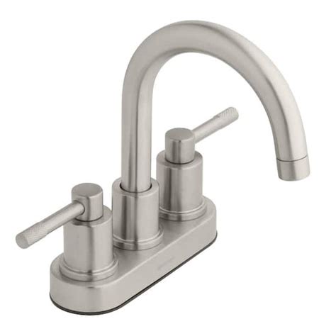 Glacier Bay Axel 4 In Centerset Double Handle High Arc Bathroom Faucet