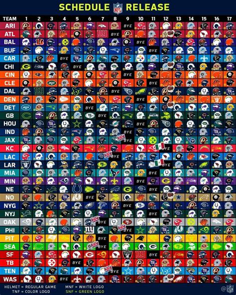 Nfl 2018 Schedule All Nfl Teams Nfl Football Helmets Nfl Photos