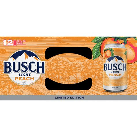 Busch Light Peach Beer 12 12 Fl Oz Cans Domestic 41 Abv