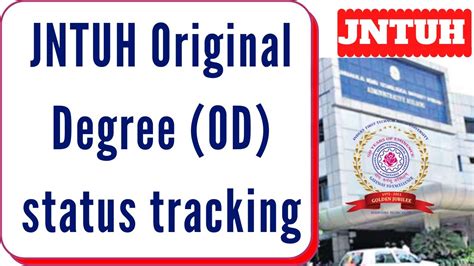 Jntuh Od Status Tracking How To Trackjntu Od Statushow To Check