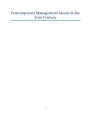 Contemporary Business Sample Docx Contemporary Management Issues In