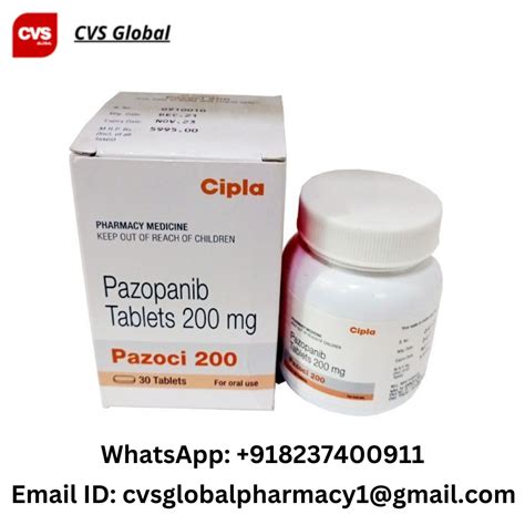 Pazopanib Hydrochloride Tablets Pazoci Mg Cipla At Rs