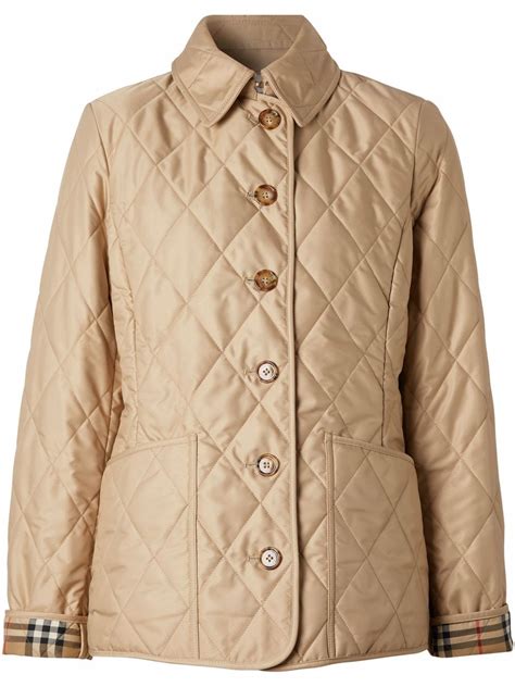 Burberry Diamond Quilted Jacket Neutrals Farfetch