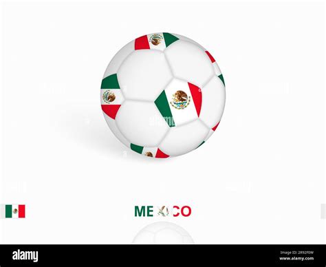 Soccer Ball With The Mexico Flag Football Sport Equipment Vector