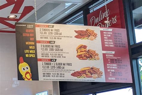 Carta Del Restaurante Dave S Hot Chicken Beaverton