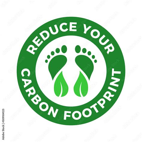 Reduce Your Carbon Footprint Logo Net Zero Emission Carbon Neutrality