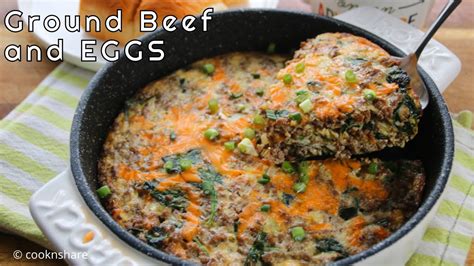 Breakfast Time Ground Beef And Eggs Easy And Delicious Youtube