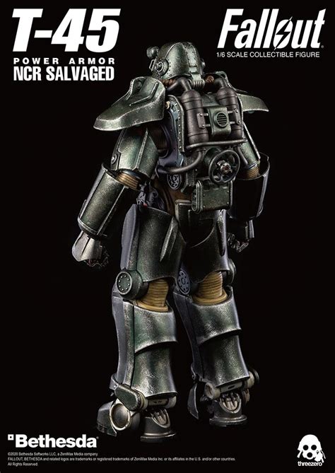 Fallout T 45 Ncr Salvaged Power Armor Threezero Store