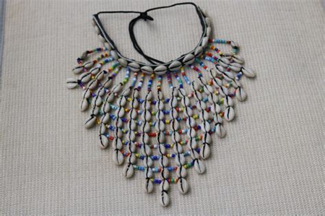 Avana African Beaded Cowrie Necklace Naruki