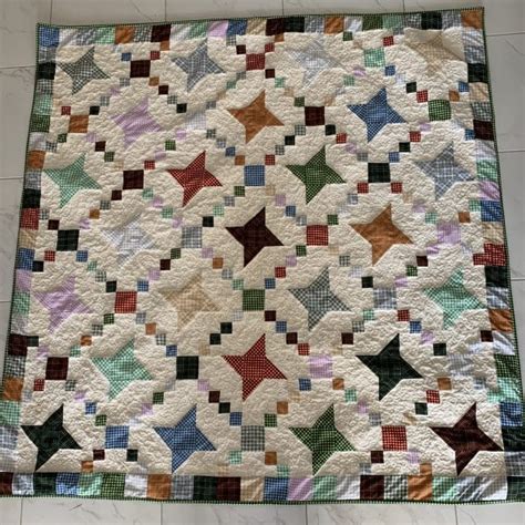 Fettered Friendship Stars Quilt Pattern Bordered Susies