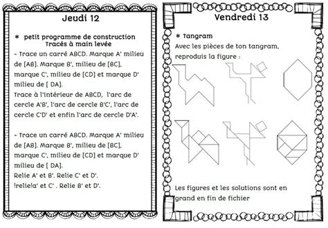 Calcul Mental P Riode De Deux Choses L Une