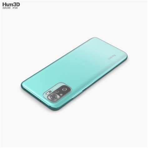 Xiaomi Redmi Note 10 Aqua Green 3D Model Electronics On Hum3D