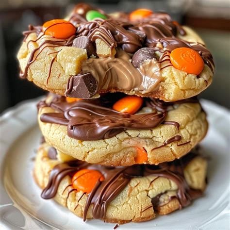 Gooey Reeses Cheesecake Cookies 99easyrecipes