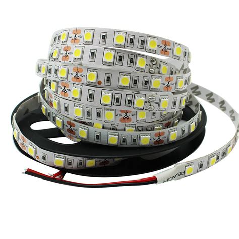 12v 144w 5050 5000k Ip20 Strip Lighting 165ft5meters Dimmable With Adhesive Backing Smart Led