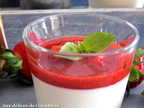 Aux délices de Géraldine Panna cotta au citron vert et coulis de