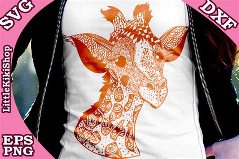 Baby Giraffe Svg Mandala Giraffe Svg Zentangle Giraffe Svg By