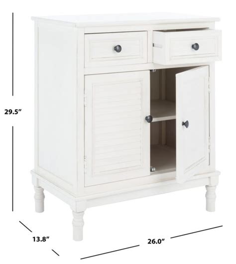 Tate 2 Drawer 2 Door Sideboard Distressed White DeVolder Designs