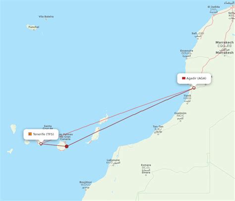 All Flight Routes From Agadir To Tenerife Aga To Tfs Flight Routes