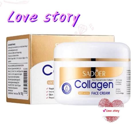 Collagen Face Cream Sadoer Remover Whitening Moisturizing Lighten Dark