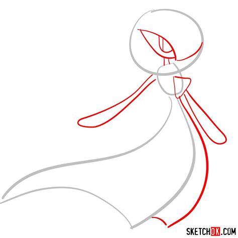 How To Draw Gardevoir Pokemon Sketchok Step By Step Drawing