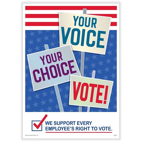 Your Voice Your Choice Vote Poster 10 X 14 Pack Of 1