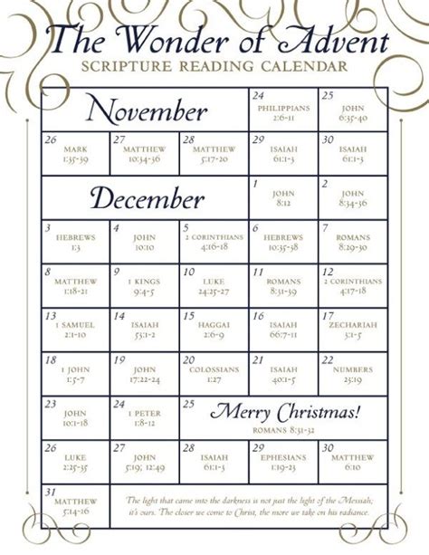 Christian Printable Advent Calendar