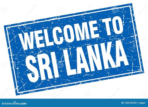 Welcome To Sri Lanka Stamp Stock Vector Illustration Of Destination