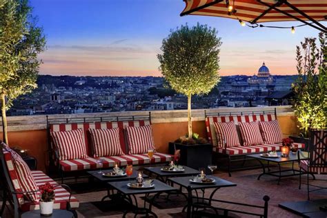 Cielo Bar The Glamorous Rooftop Bar Atop The Spanish Steps Romeing