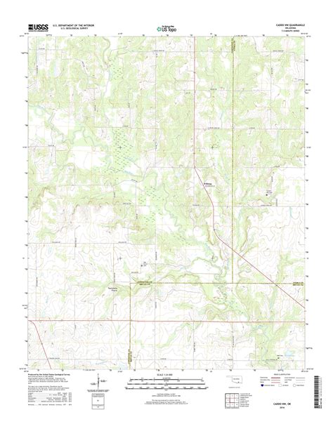 Mytopo Caddo Nw Oklahoma Usgs Quad Topo Map