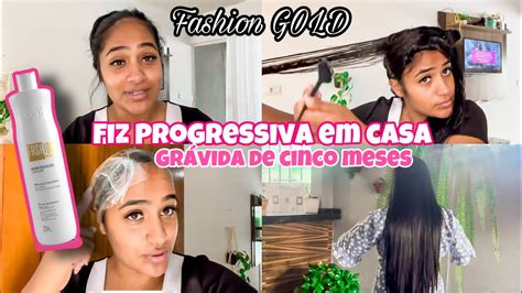 PROGRESSIVA FASHION GOLD EM GESTANTE APLIQUEI SOZINHA EM CASA SERA