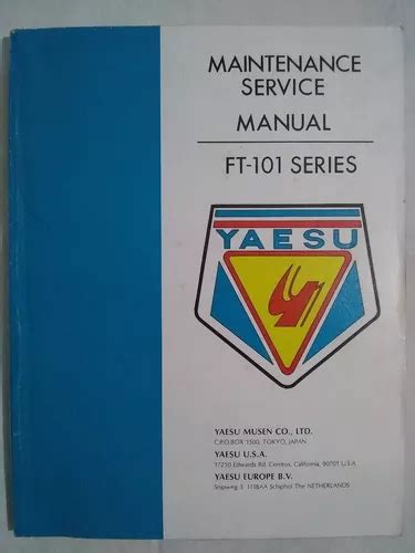 Radio Yaesu Ft 101 Manual De Servicio Y Mantenimiento 85j En Venta En