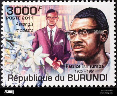 Patrice Lumumba On Postage Stamp Of Burundi Stock Photo Alamy