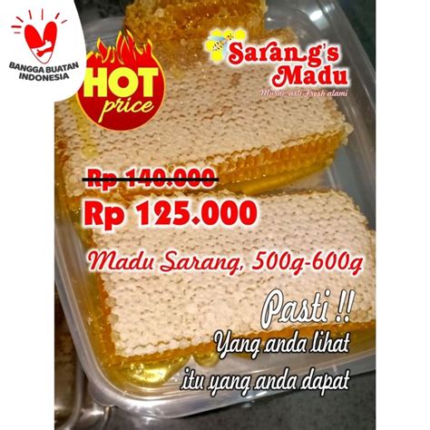 Jual Madu Sarang 500gr Kota Depok Madusarangasli Tokopedia