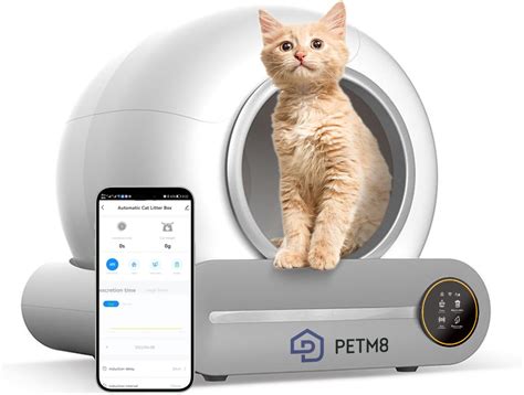 PETM8 Caja de arena para gatos autolimpiante protección de seguridad