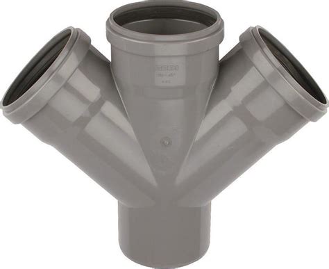 Bol PVC Dubbel T Stuk 110mm 3x Manchet Spie SN4 45