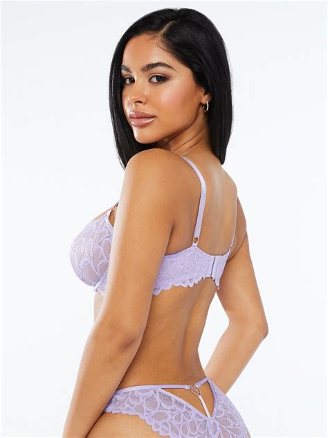 Savage Not Sorry Unlined Lace Balconette Bra In Purple Savage X Fenty