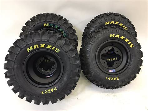 Dwt A5 Black Wheels Rims Maxxis Razr 2 Tires Frontrear Xc Kit Raptor 700 Yfz450 Ebay