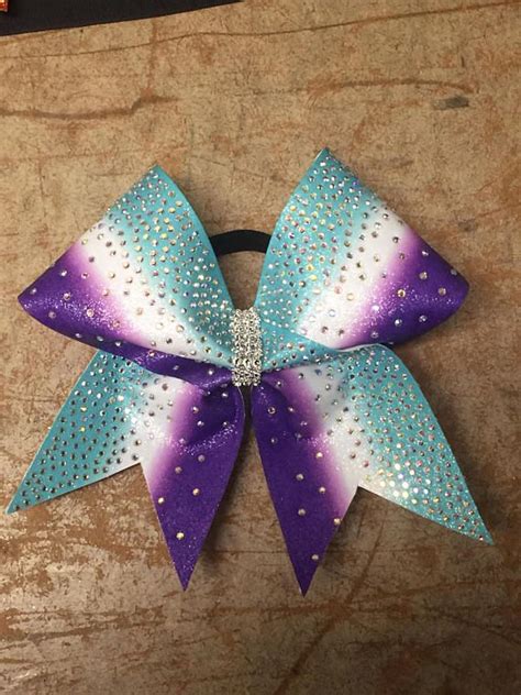 Ombre Two Colored Sublimated Iridescent Rhinestone Cheer Bow Etsy